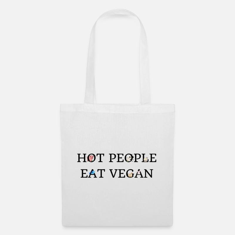 Hot people eat vegan - Stoffbeutel - Weiß