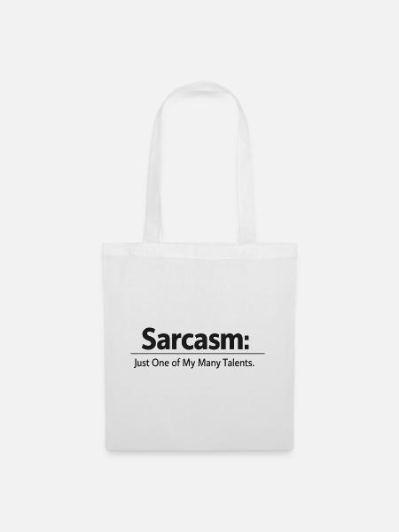 Sarcasm / Sarkasmus - Stoffbeutel - Weiß