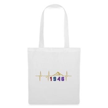 Floral Vintage 80 Ans Octogénaire Cadeau 1946 - Sac en tissu - blanc - Devant