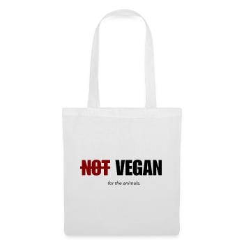 Pas végane pour les animaux - Sac en tissu - blanc - Devant