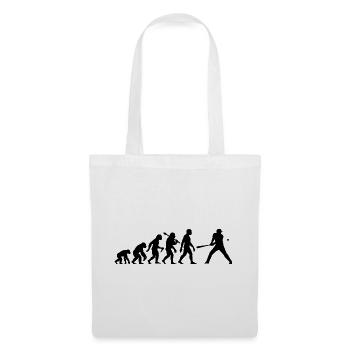 Baseball Evolution Schlagmann Baseballspieler - Stoffbeutel - Weiß - Vorne
