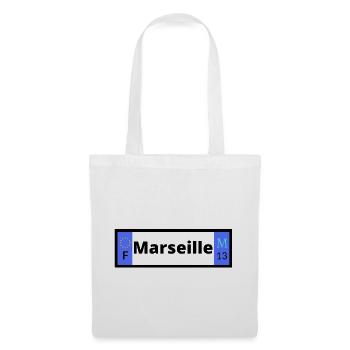 j'aime Marseille - Sac en tissu - blanc - Devant