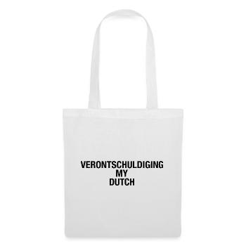 SORRY MY DUTCH Language - Stoffbeutel - Weiß - Vorne
