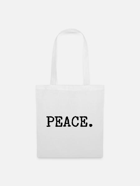 Peace - Frieden - Stoffbeutel - Weiß