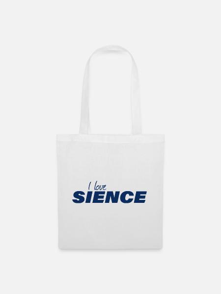 I LOVE SCIENCE - Stoffbeutel - Weiß
