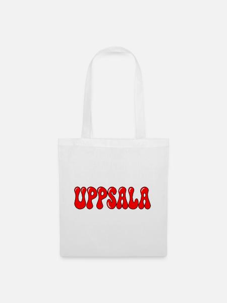 Uppsala Bubbles Roter Tippfehler - Stoffbeutel - Weiß