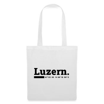 Luzern Koordinaten - Stoffbeutel - Weiß - Vorne