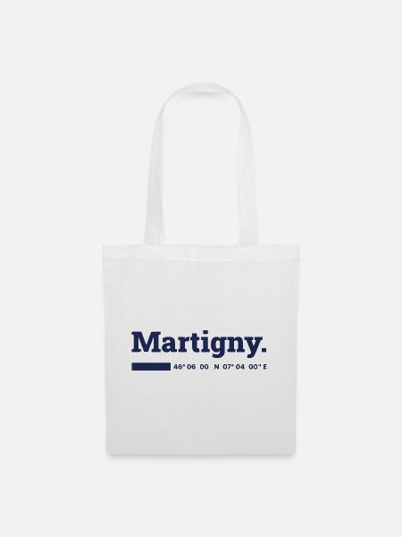 Martigny Koordinaten - Stoffbeutel - Weiß