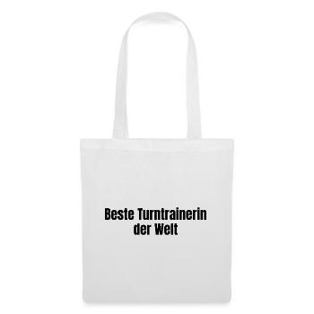 Beste Turntrainerin der Welt Turnen Geschenk - Stoffbeutel - Weiß - Vorne