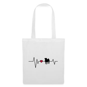 Carlin de chien Heartbeat - Sac en tissu - blanc - Devant
