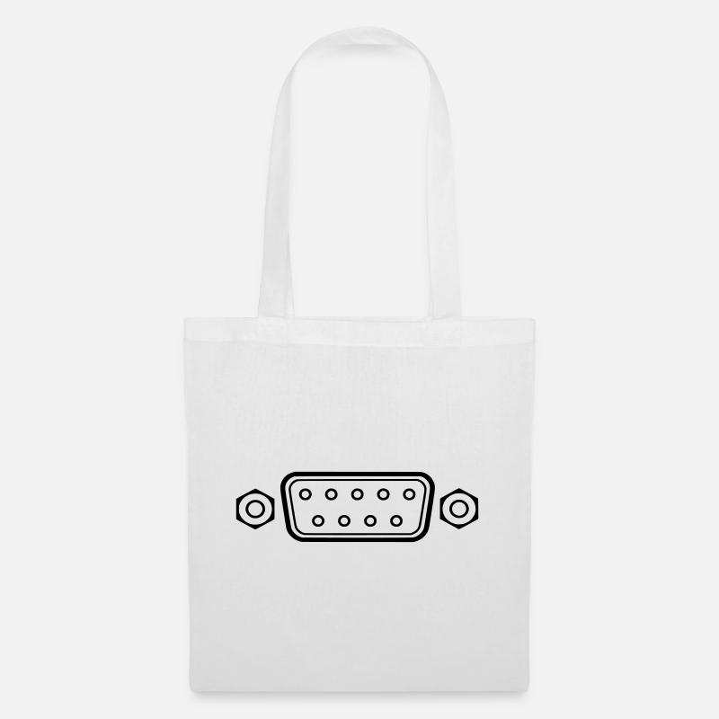 DB 9 Connector, serial connector - Tote Bag - white