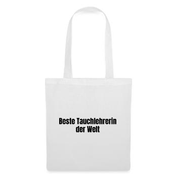 Beste Tauchlehrerin der Welt Tauchen Geschenk - Stoffbeutel - Weiß - Vorne