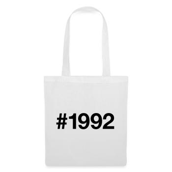 Hashtag vintage 1992 34e anniversaire - Sac en tissu - blanc - Devant