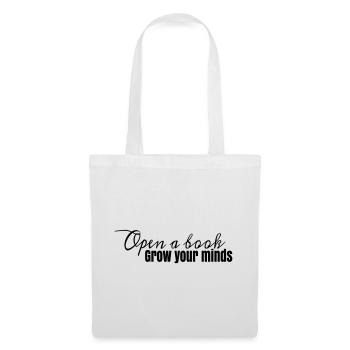 Book Design Open A Book, grow your minds - Tote Bag - white - Front