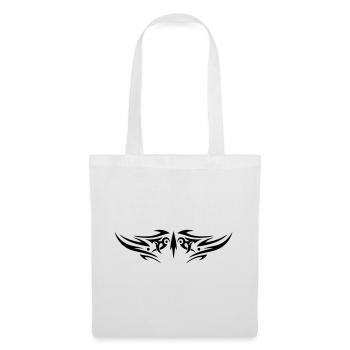Zackiges Tribal Tattoo Ornament - Stoffbeutel - Weiß - Vorne