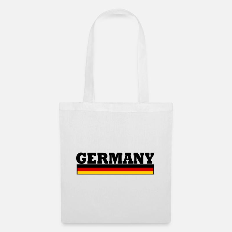 Deutschland Flagge - Germany - Stoffbeutel - Weiß