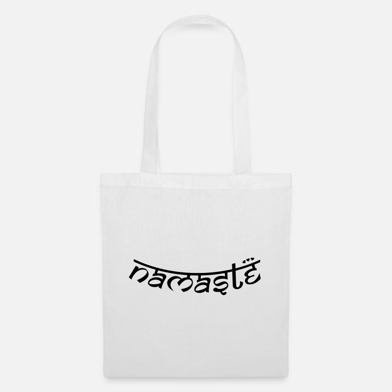 OM NAMASTE BOW - Tote Bag - white