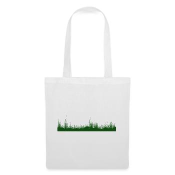 Herbe, sol, prairie, prairie herbeuse - Sac en tissu - blanc - Devant