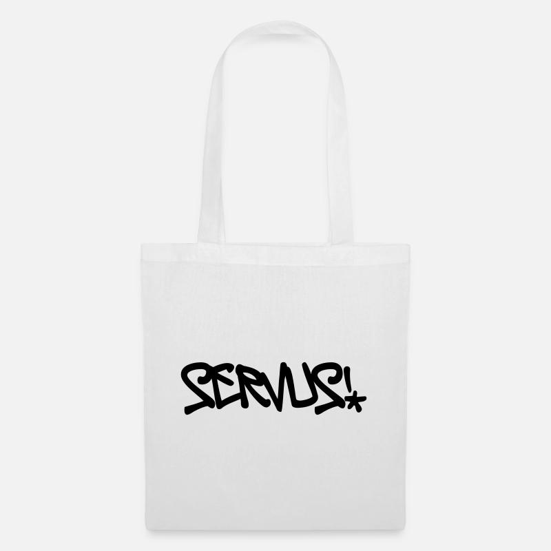 Servus, Gruß, Dialekt, bayrisch, Bayern - Stoffbeutel - Weiß