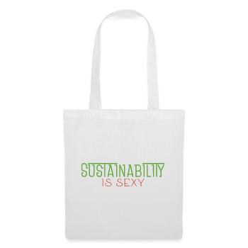Sustainability is sexy - Sac en tissu - blanc - Devant