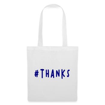 MERCI. THANKS. THANK YOU. ANNIVERSAIRE. NAISSANCE. - Sac en tissu - blanc - Devant