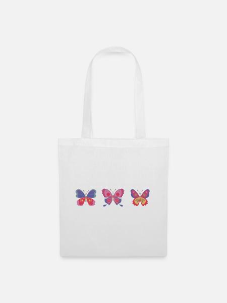 Colorful butterfly variety - Tote Bag - white