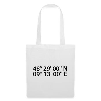 Reutlingen coordinates - Tote Bag - white - Front