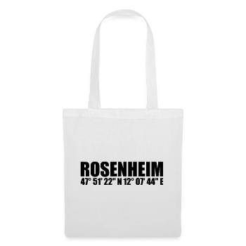 Rosenheim Koordinaten - Stoffbeutel - Weiß - Vorne