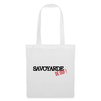 Savoyarde de ouf (noir) - Sac en tissu - blanc - Devant