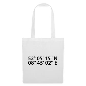 Bad Salzuflen coordinates - Tote Bag - white - Front