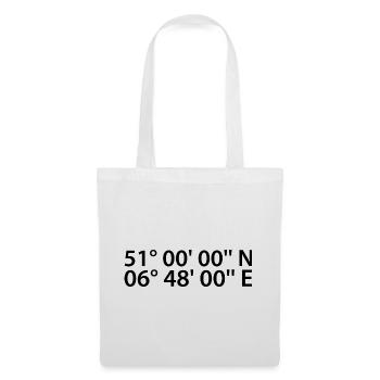 Coordonnées de Pulheim - Sac en tissu - blanc - Devant
