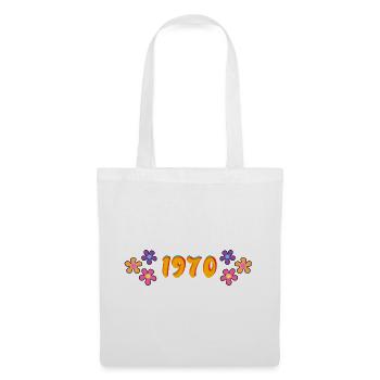 1970 hippie style - Tote Bag - white - Front