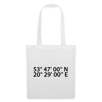 Olsztyn coordinates - Tote Bag - white - Front