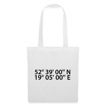 Włocławek coordinates - Tote Bag - white - Front