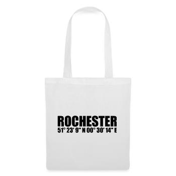 Rochester Koordinaten - Stoffbeutel - Weiß - Vorne