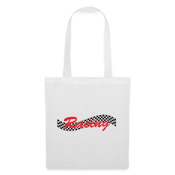 Racing Checked Flag - Car Auto Bike Race - Tote Bag - white - Front