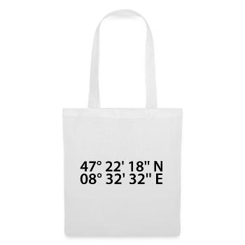 Coordonnées de Zurich - Sac en tissu - blanc - Devant