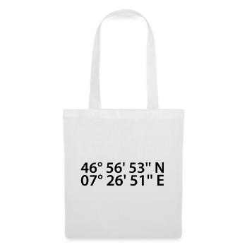 Coordonnées de Berne - Sac en tissu - blanc - Devant