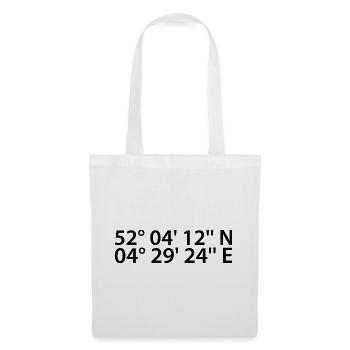 Coordonnées de Zoetermeer - Sac en tissu - blanc - Devant