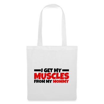 I Get My Muscles From My Mommy 3 - Stoffbeutel - Weiß - Vorne