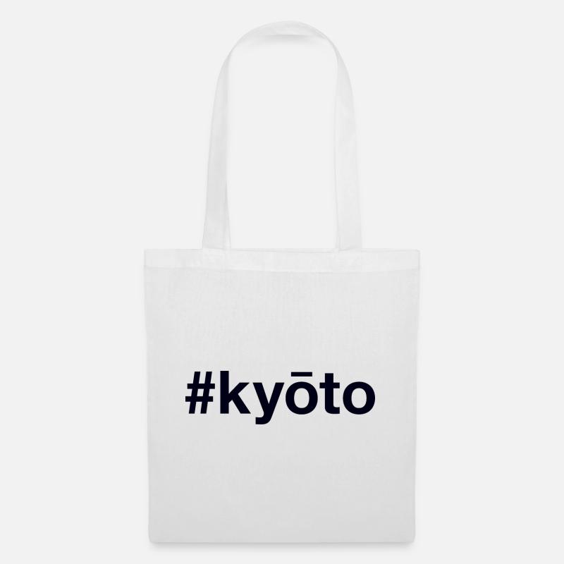 KYOTO Hashtag Japan - Stoffbeutel - Weiß
