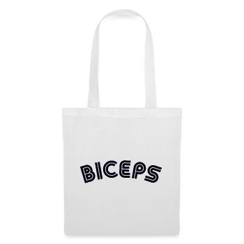 BICEPS Gym Workout Muscle Training - Tote Bag - white - Front