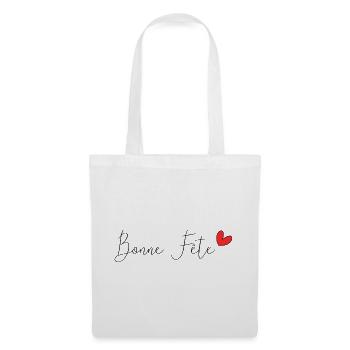 MAMIE. FÊTE DES MÈRES. BONNE FÊTE MAMIE. JE T'AIME - Sac en tissu - blanc - Devant