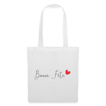 FÊTE DES PÈRES. BONNE FÊTE PAPA. PAPA. BONNE FÊTE - Sac en tissu - blanc - Devant