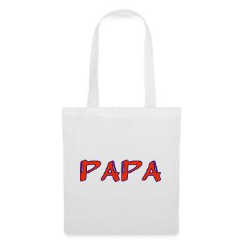 PAPA. VATERTAG. ALLES GUTE ZUM GEBURTSTAG, PAPA. ALLES GUTE ZUM GEBURTSTAG - Stoffbeutel - Weiß - Vorne