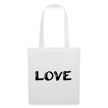ICH LIEBE DICH. PAAR. ICH HABE GERADE GEHEIRATET. Junggesellinnenabschied. LIEBE - Stoffbeutel - Weiß - Vorne