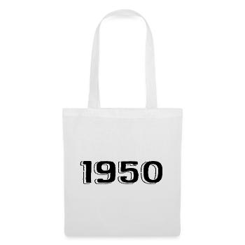 Vintage, années 1950, Naissance, Anniversaire, Rétro, Années 1950 - Sac en tissu - blanc - Devant