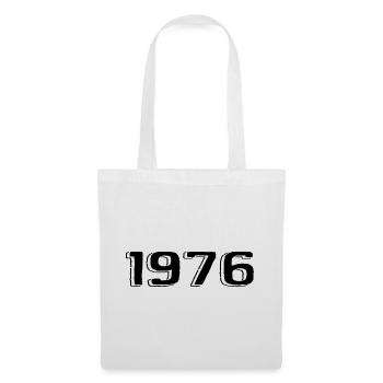 Jahrgang 1976 geboren Geburtstag Retro 1976 - Stoffbeutel - Weiß - Vorne