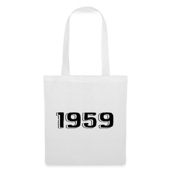 Jahrgang 1959 geboren Geburtstag Retro 1959 - Stoffbeutel - Weiß - Vorne