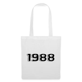 Jahrgang 1988 geboren Geburtstag Retro 1988 - Stoffbeutel - Weiß - Vorne